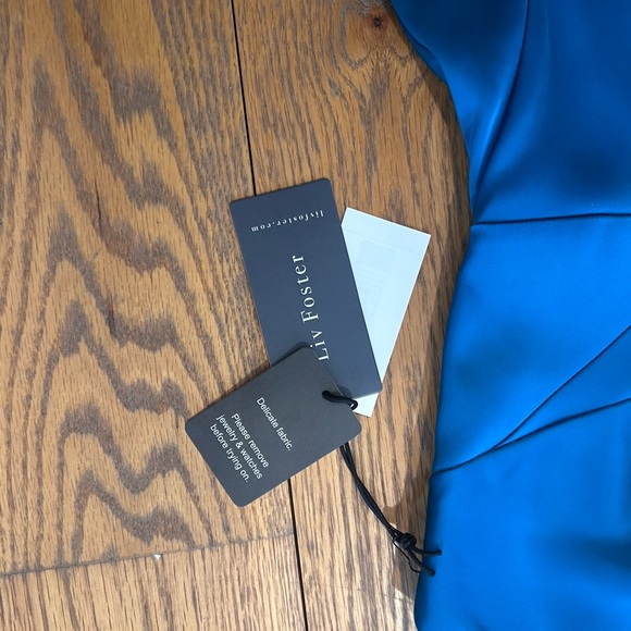 NWT Liv Foster Ciara Satin Long Gown (Size 0) - Picture 8 of 11